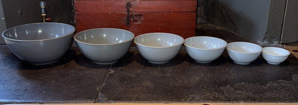 6 Martha Stewart Collection Gradient Grey Nesting Bowls