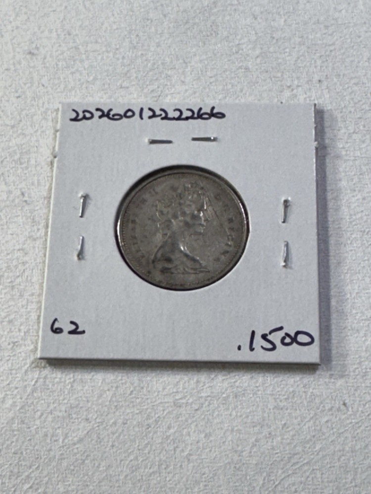 1966 Canada 25 Cents Silver Coin Scratched