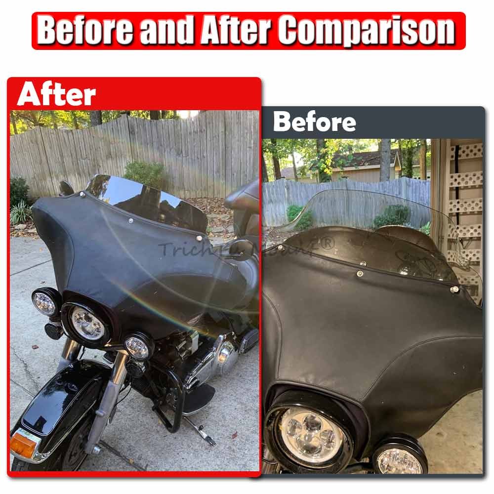 Black 5" Windshield Windscreen For Harley Electra Glide Standard FLHT 1996–2009