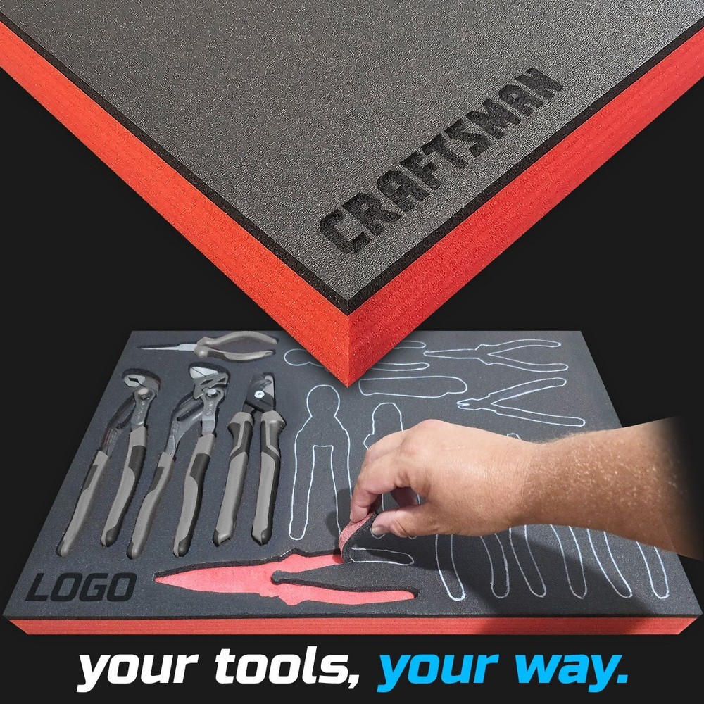 CRAFTSMAN shadow foam tool tray insert storage organizer toolbox tool kit set
