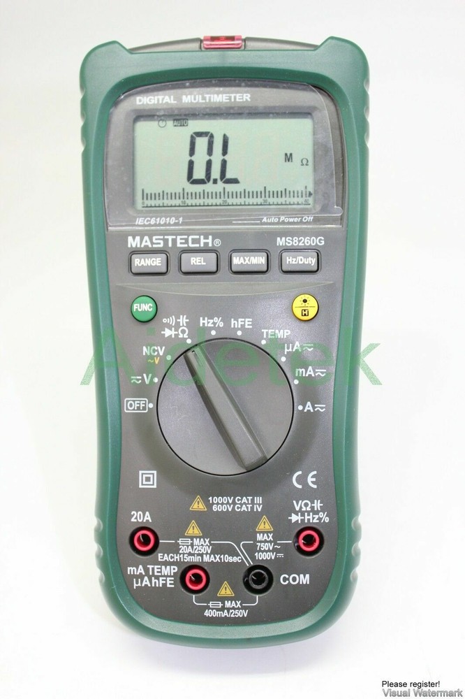 MASTECH MS8260G Auto Range  LCR Digital Multimeter DMM Tester Backlight USA