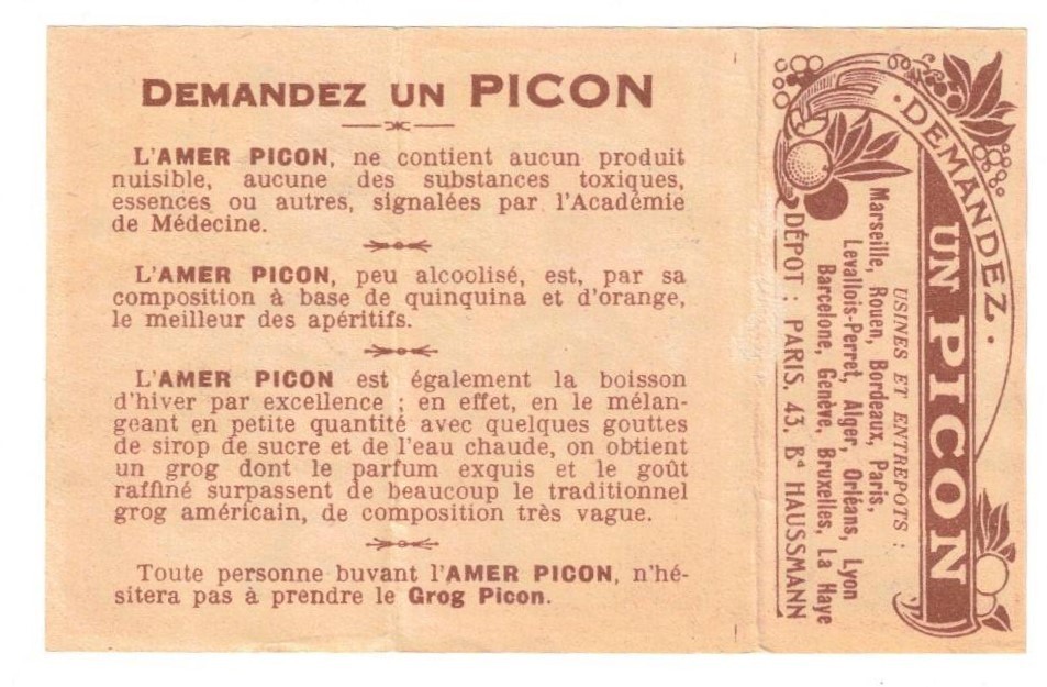 Antique Picon Cigarette Paper Block