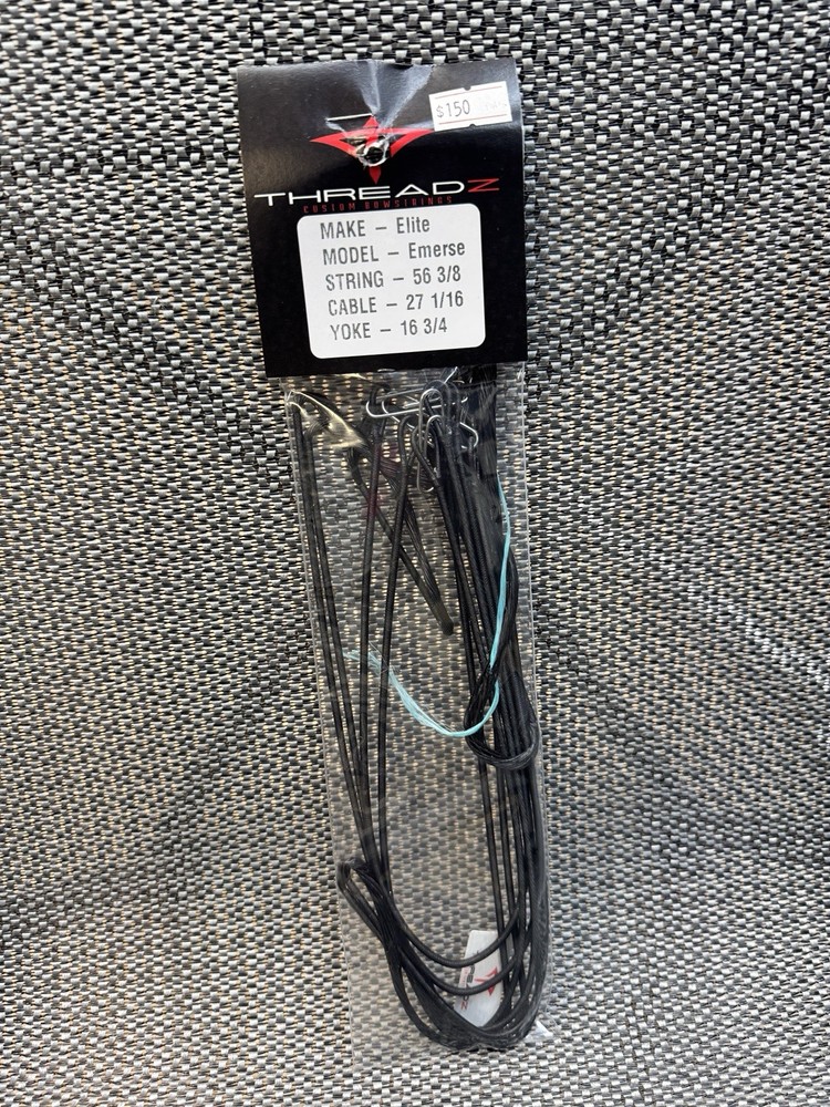 Threadz Custom Bow Strings for Elite Emerse Compound Bow -  BCY 452X Black