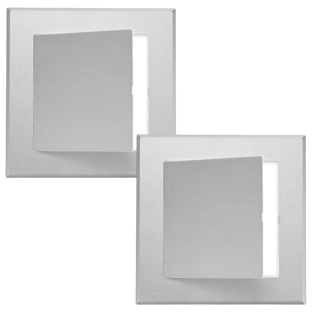 2-Pack Access Panel for Drywall, 5x5" Plastic Removable [Silver Tone, Square]