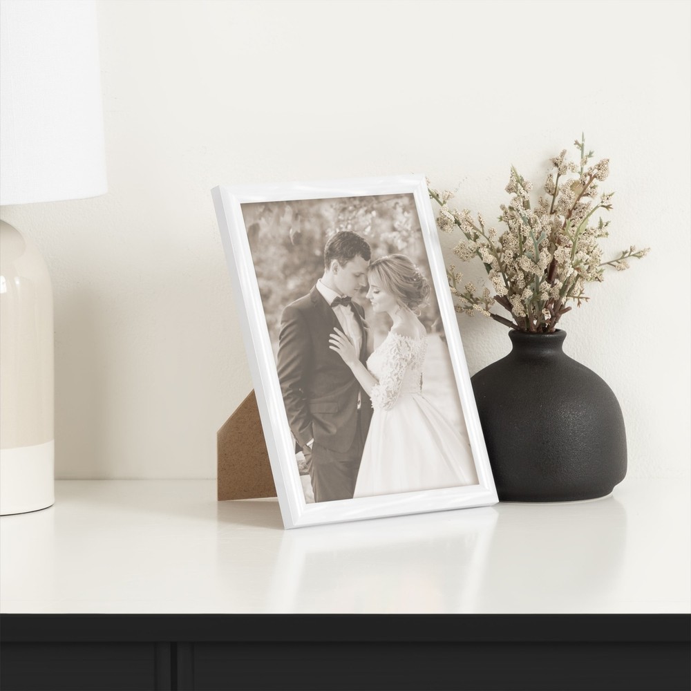 (3 pack) 5x7 Linear Iridescent Decorative Tabletop Picture Frame
