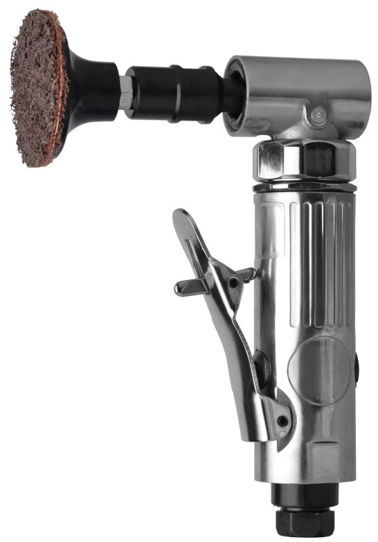 Mini amoladora aire 1/4” angular con 22 discos roll lock kit pulido, Nuevo