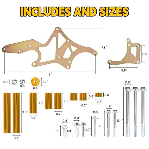 LS Engine Conversion Bracket Kit, Serpentine System for Alternator and Power