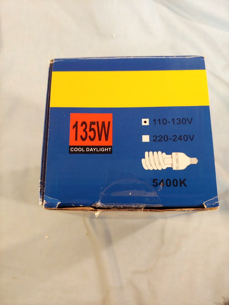 135W Daylight Fluorescent Spiral Light Bulb 5400K 110V White for Studio Lighting