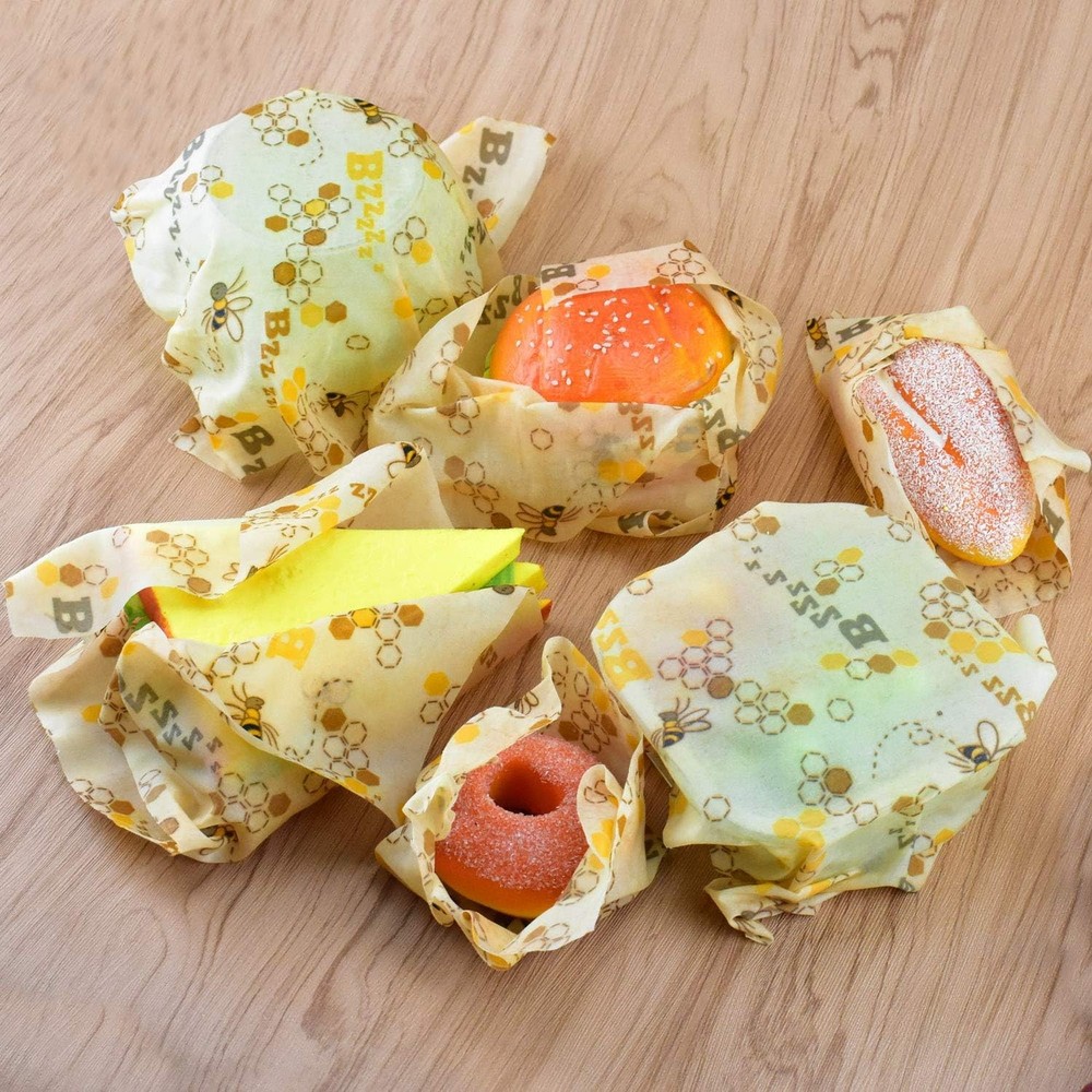 Eco Friendly Beeswax Food Wrap Reusable Storage for Snacks and Bread