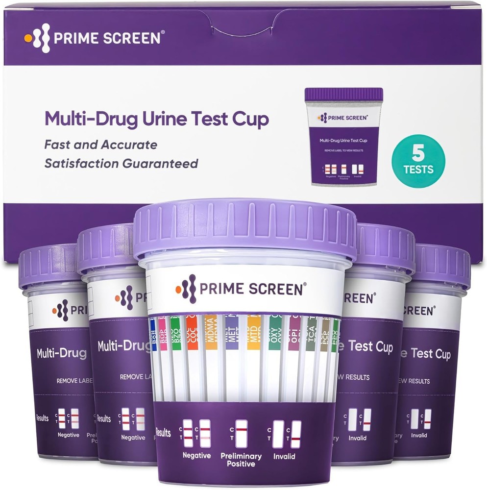 5 Pack 14 Panel Urine Drug Cup - Instant Results for Comprehensive Testing