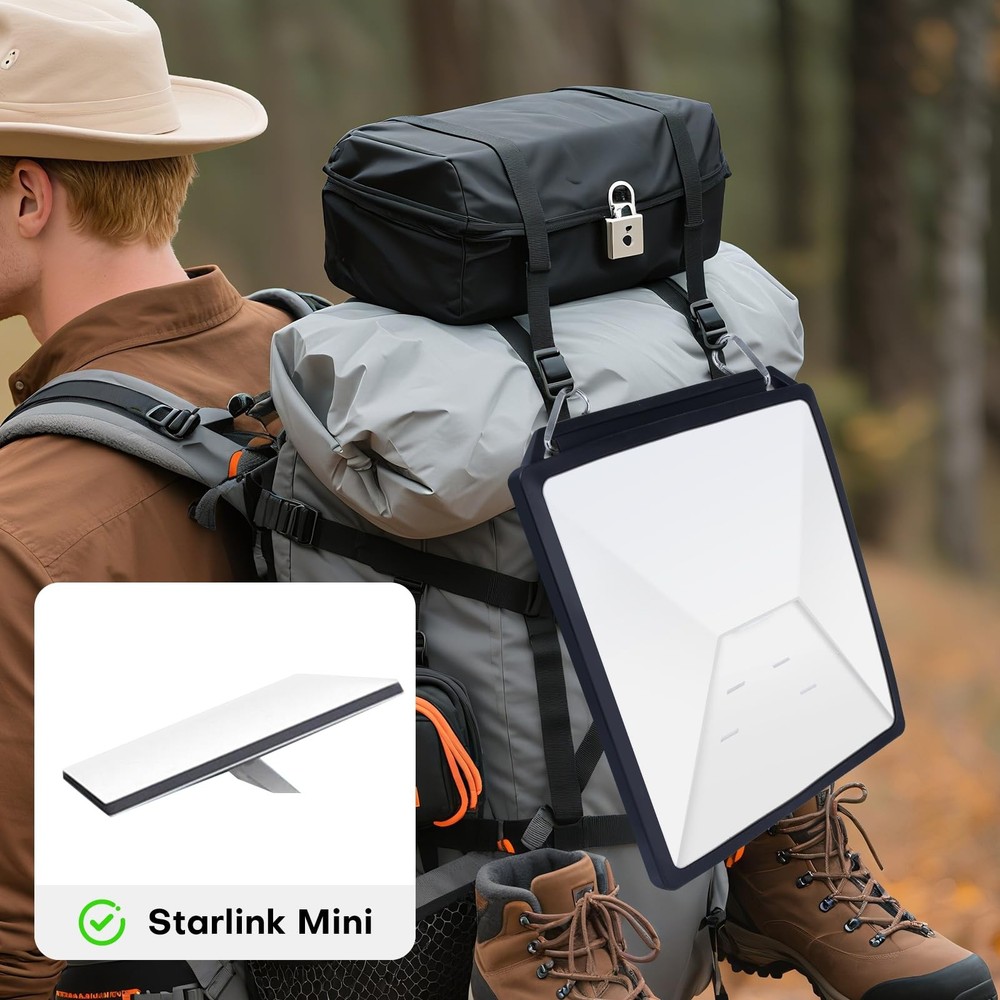 Starlink Mini Protective Cover Case – Waterproof Scratch-Resistant Black