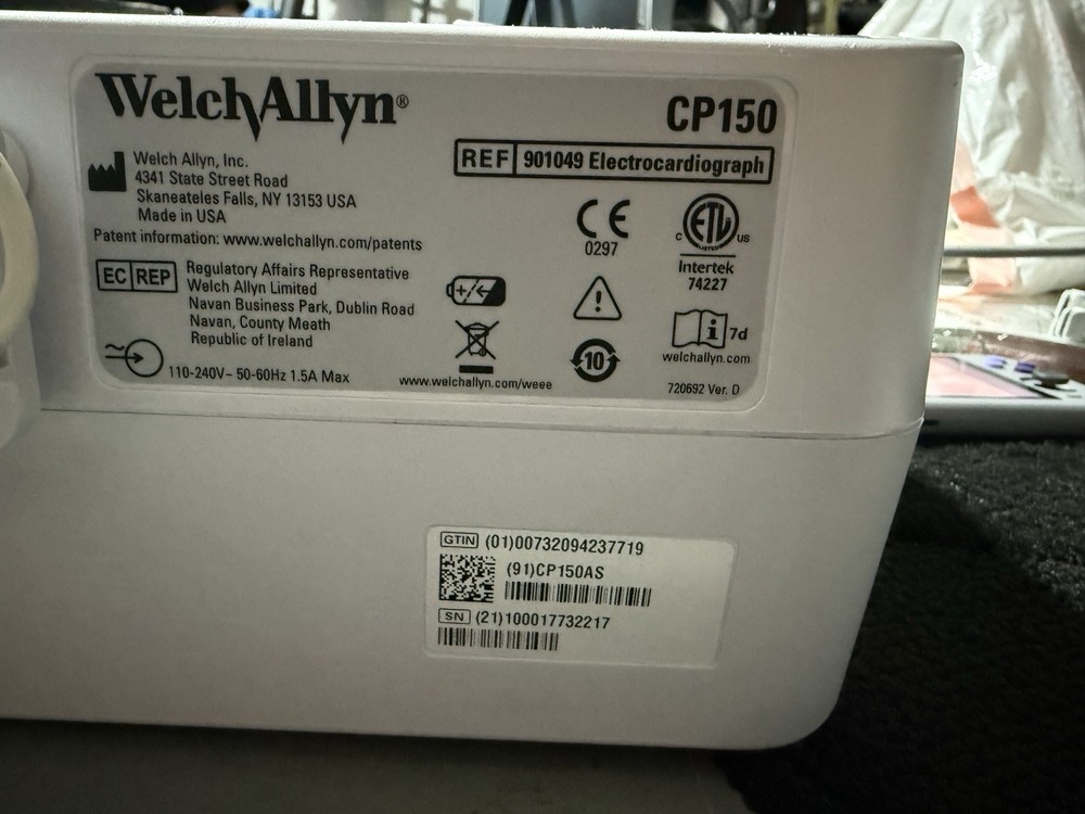 Welch Allyn CP150 Digital ECG Machine Printer with Spirometer