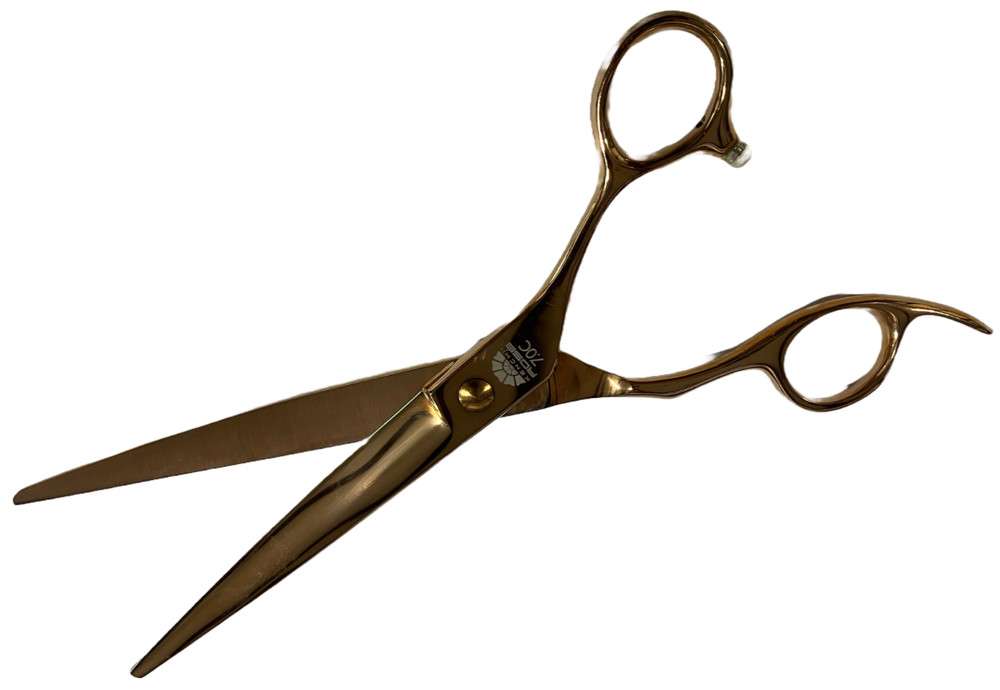 Kenchii Grooming Shears Rose 7" Curved Professionally Sharpened Great Condition!