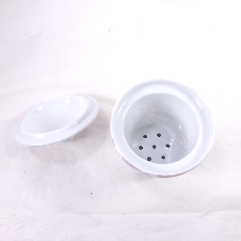 Tea Infuser Insert Only Floral Ceramic
