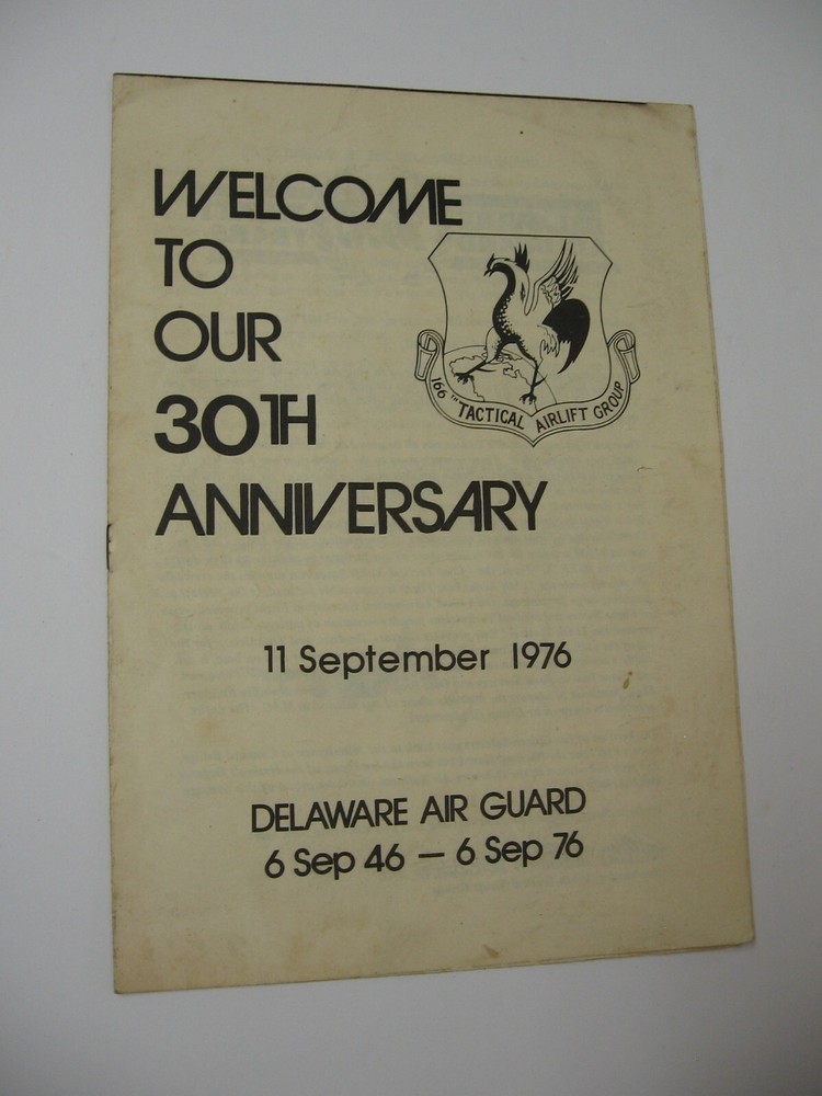 1976 Delaware Air Guard 30 year Annv. Program Bruchure Sept. 11th