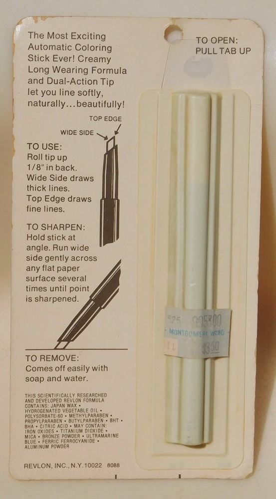 NOS VTG REVLON for BROWS Color-Up Stick Medium Brown Automatic
