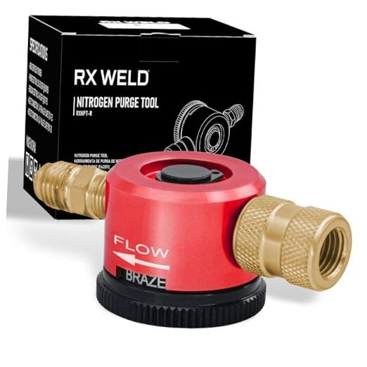 Nitrogen Purge Tool, Hvac Nitrogen Regulator Durable Brass, Red