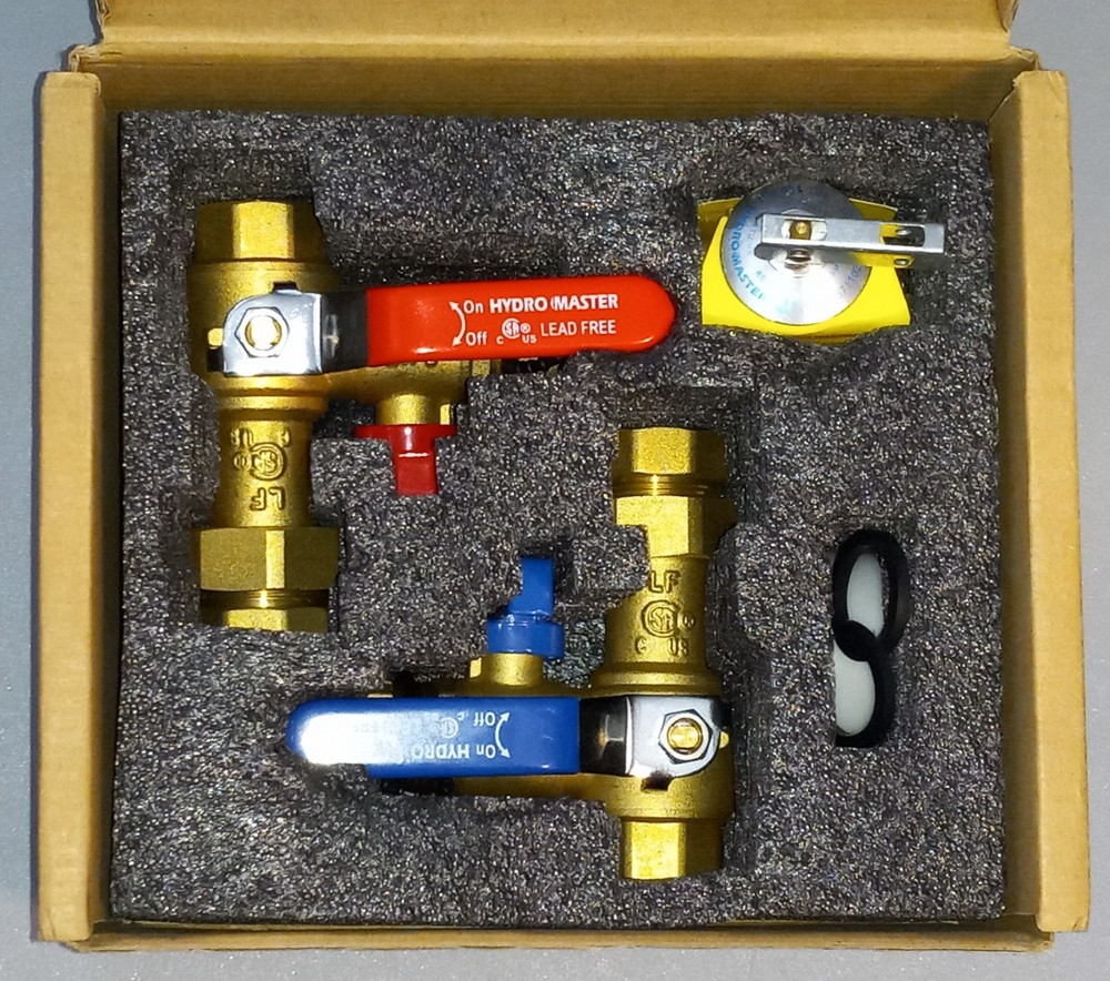 HYDRO MASTER Tankless Water Heater Service Valve Kit with Pressure Relief Valve
