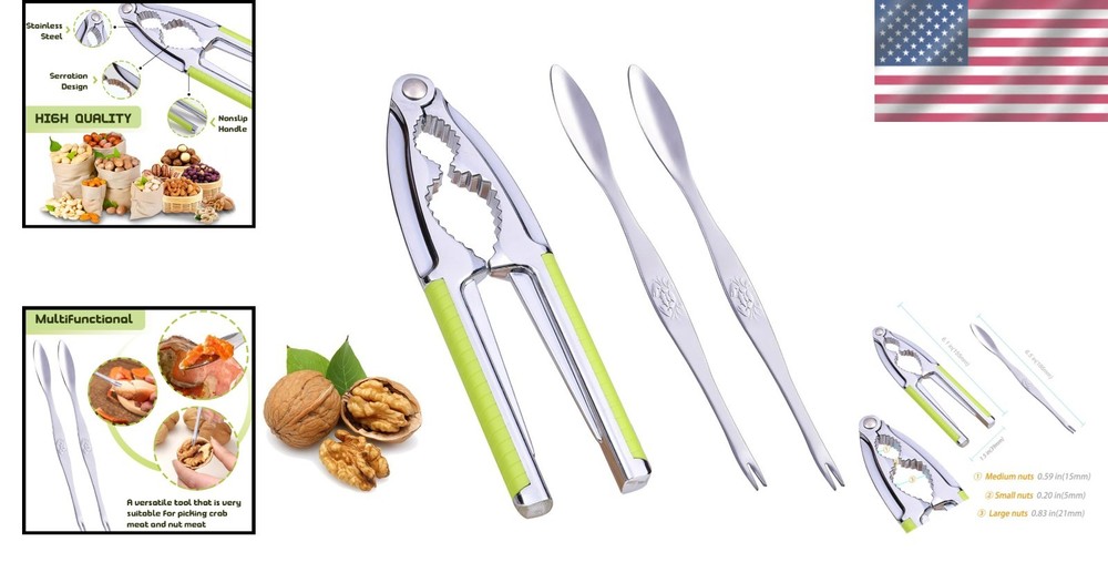 Nut Cracker, Nutcracker, Seafood Tools, Walnut Cracker for All Nuts, Heavy Duty