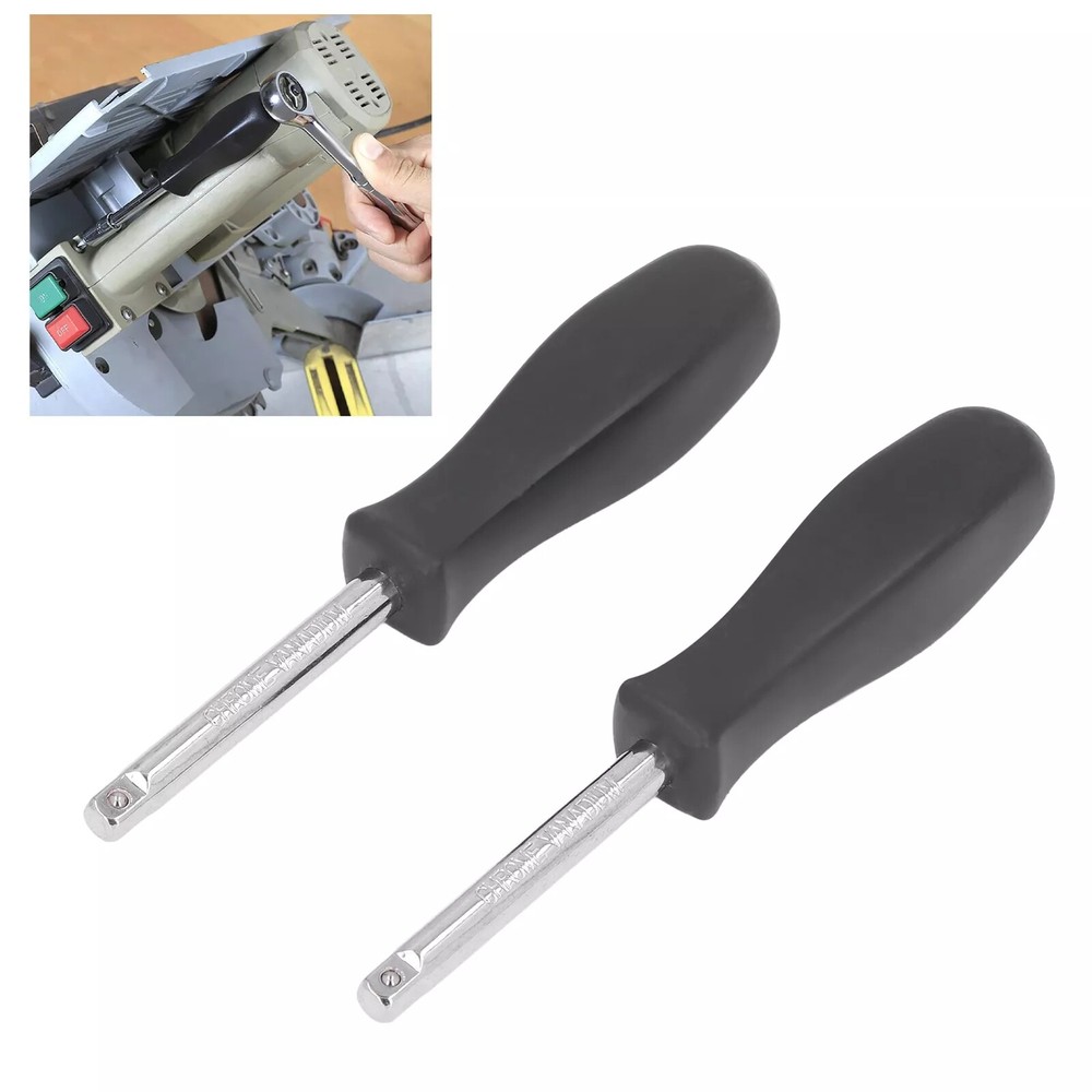 8PCS 1/4 inch Drive Extension Bar Socket Adapter Nut Driver Spinner Black Handle
