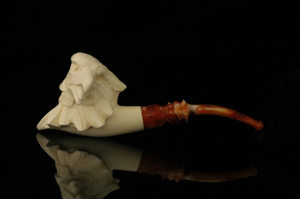 srv - Eagle Block Meerschaum Pipe with fitted case M3363