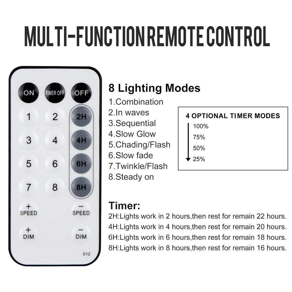 weillsnow 328 FT 1000 LED Christmas String Lights with Remote & Timer, 8 Lightin
