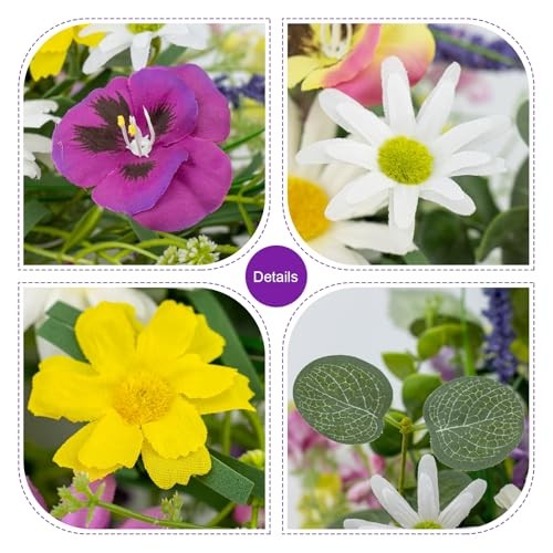 Artificial Spring Wreath 22 Inch Spring Wreaths for Front Door Springtime