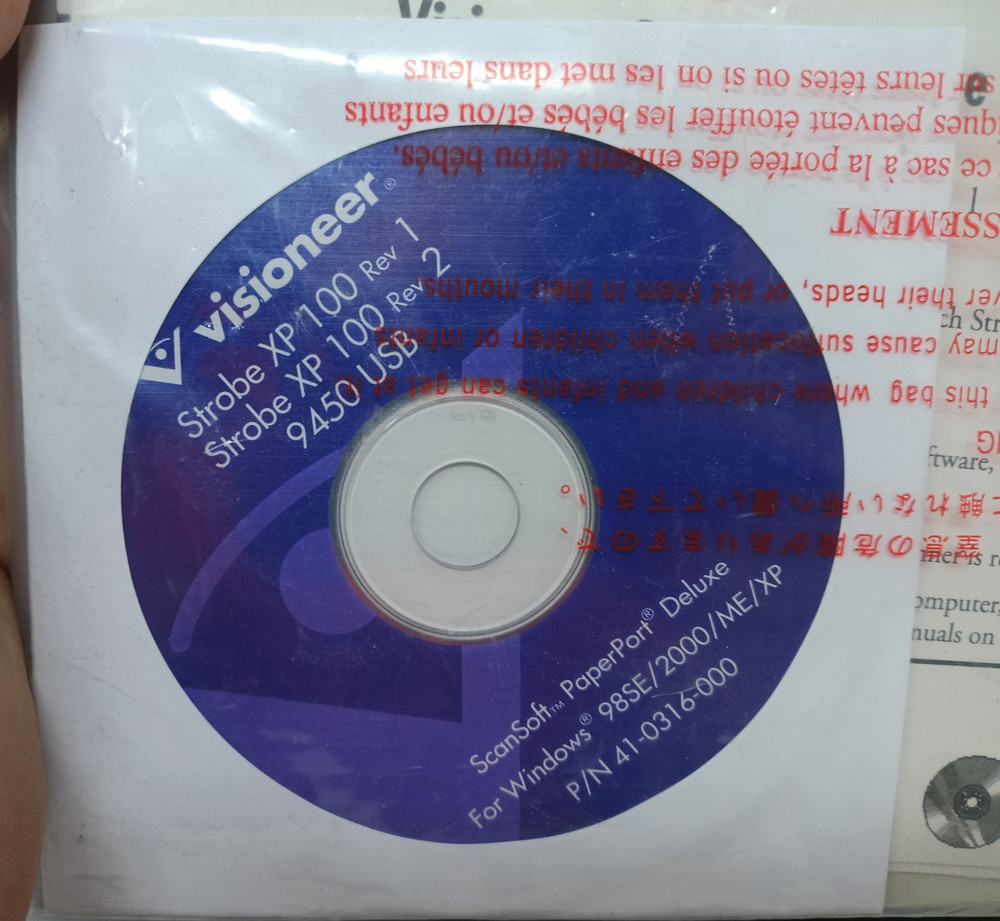 Visioneer Strobe XP 100 Black Portable Document Scanner w/ carrying Open Box