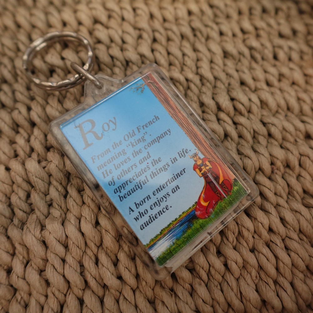 Roy Personalized Keychain Plastic Novelty Name Definition Meaning Gift