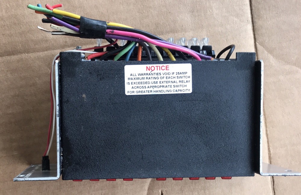 Police Vehicle Light Control Switch Box With Mounting bracket Clean Condition.
