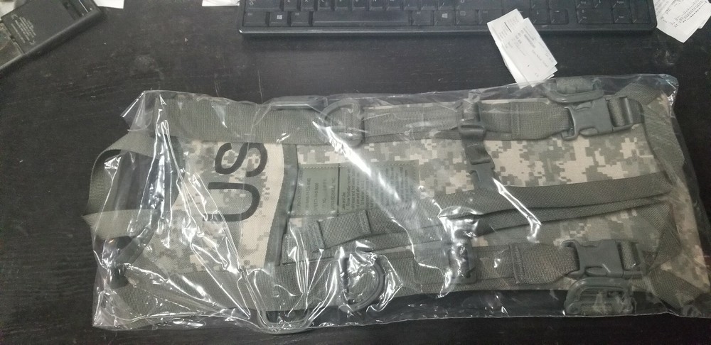 ARMY ACU MOLLE HYDRATION CARRIER 3L SYSTEM 100 oz, NO BLADDER, CIF ISSUE, READY