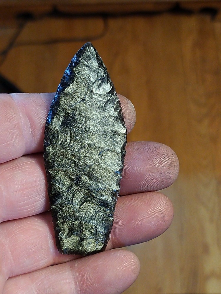 Agate Basin Silversheen Obsidian point