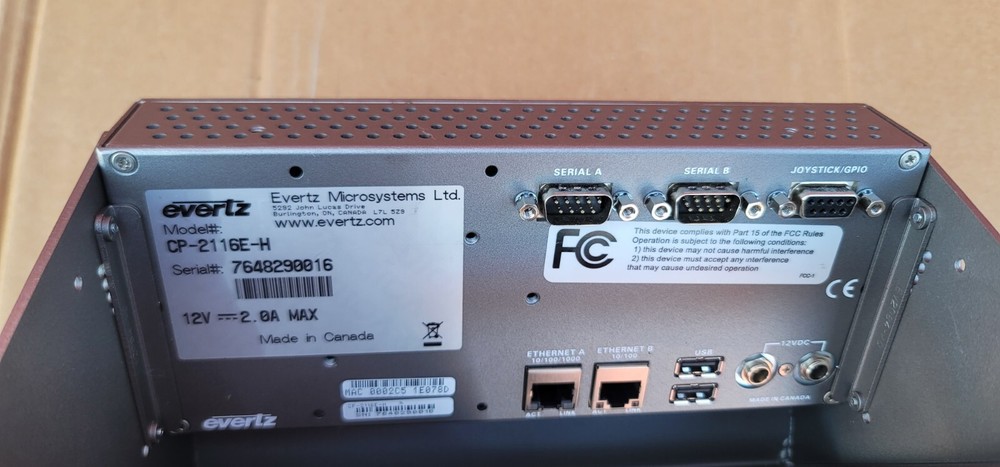Evertz CP-2116E-H System Control Panel