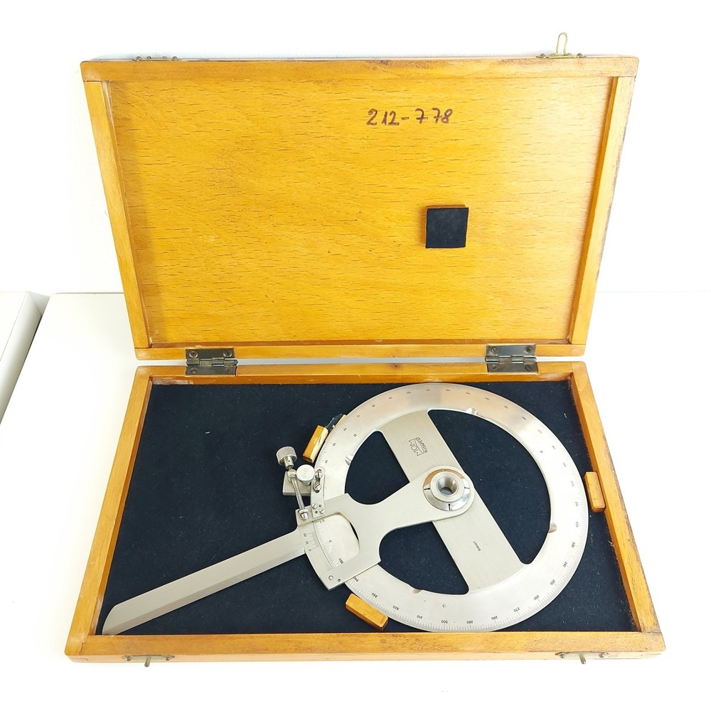 Vintage Precision Protractor MOM Budapest Hungary 1960s