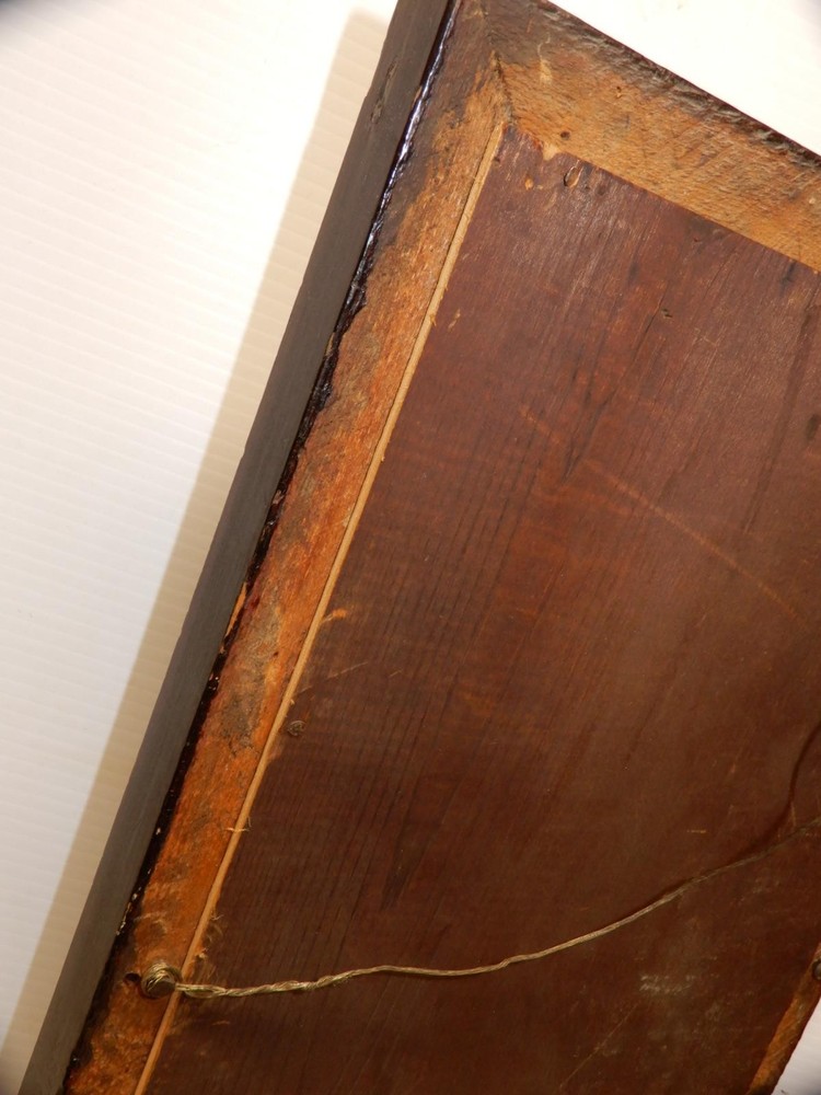 ANTIQUE FEDERAL WALL MIRROR REVERSE PAINTED TABLET CA. 1830 3