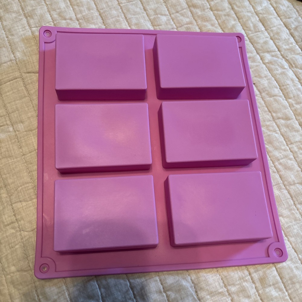 Silicone Rectangular Mold for Brownies or Soap - 4 Ounce Bars