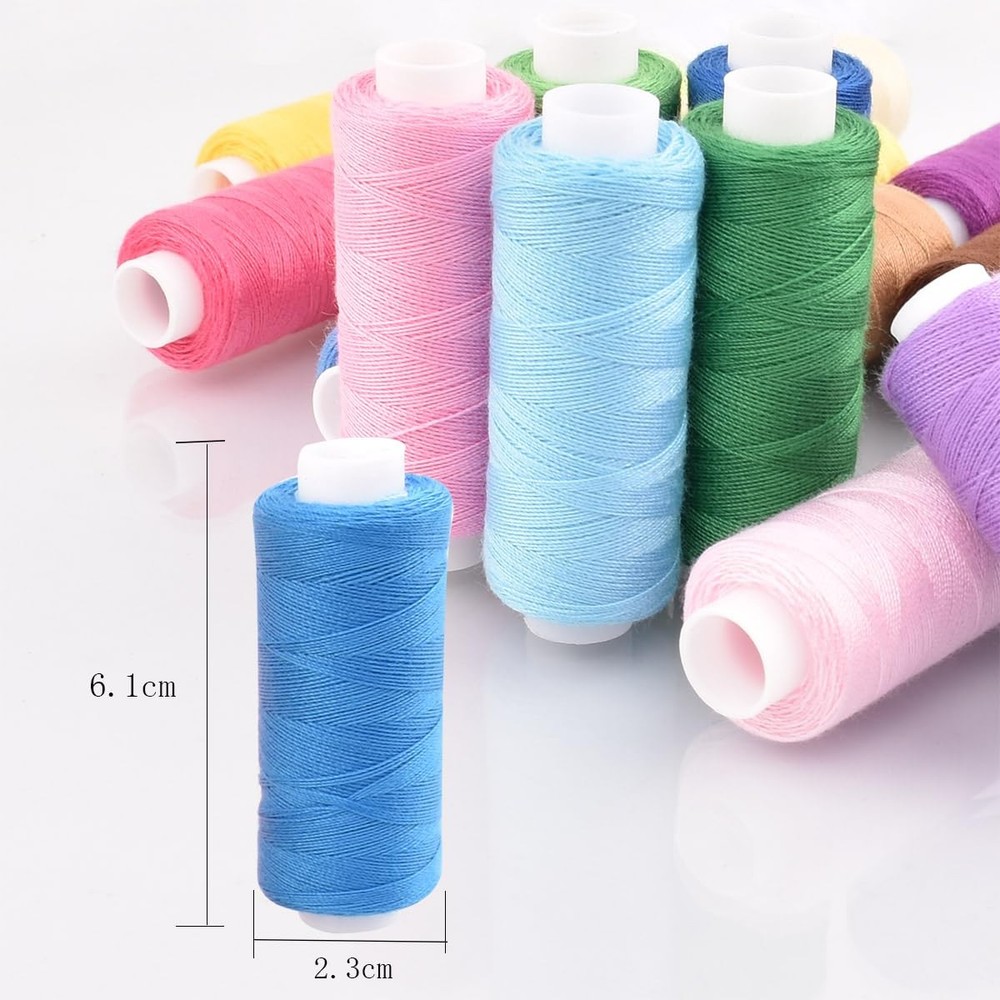 Sewing Thread Kit 30 Colors Polyester 250 Yard Each Spools Embroidery Machine