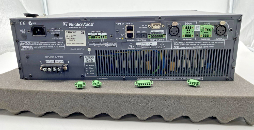 Electro Voice P 1200RT Amplifier Precision Series DSP Controlled
