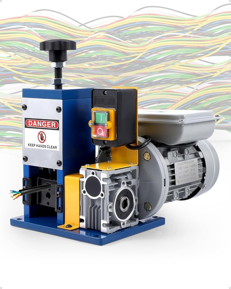 Electric Wire Stripping Machine 60 ft/min Automatic 0.06"-0.98" Emergency Stop