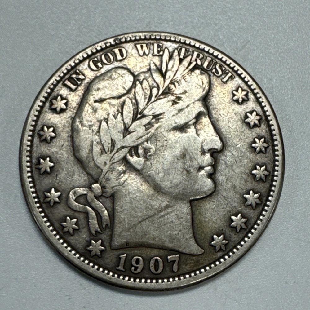 1907-O Barber Silver Half Dollar VF