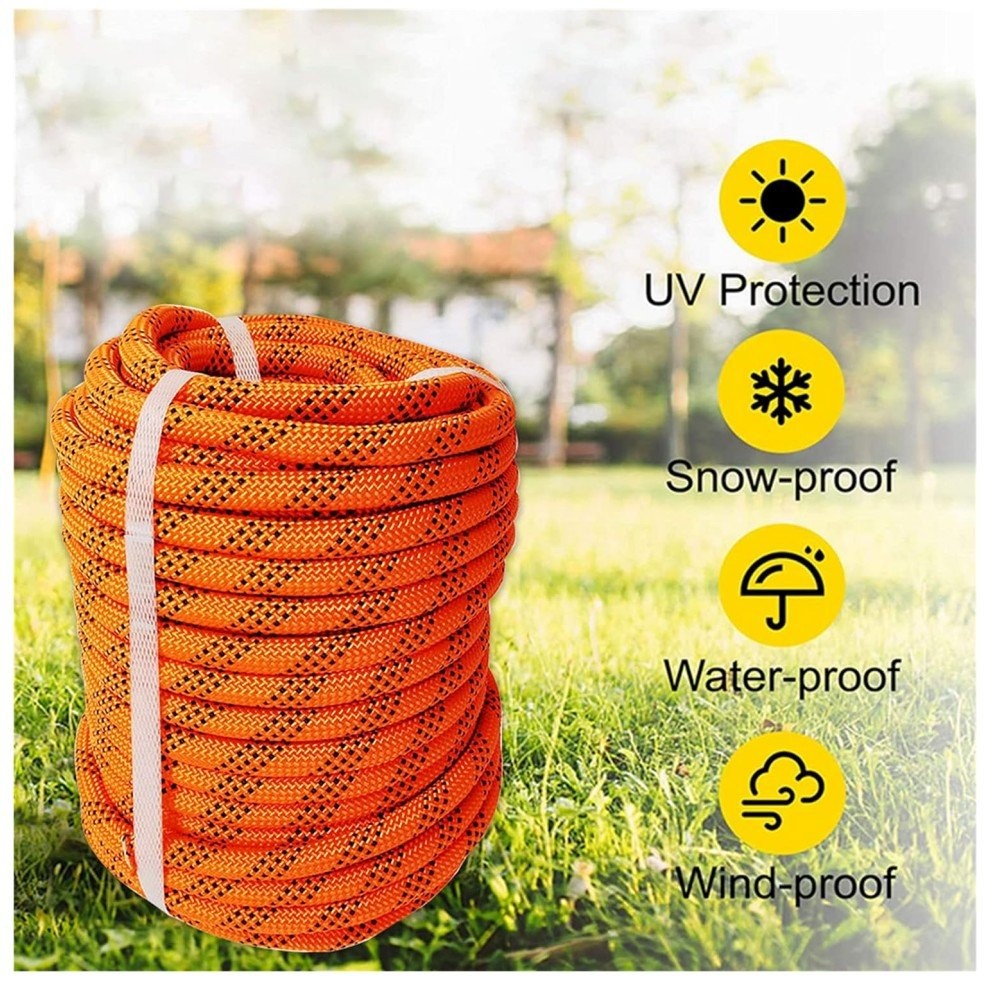 6180Lbs Breaking Strength 1/2" × 100' Bull Rope Double Braid Polyester Rope US
