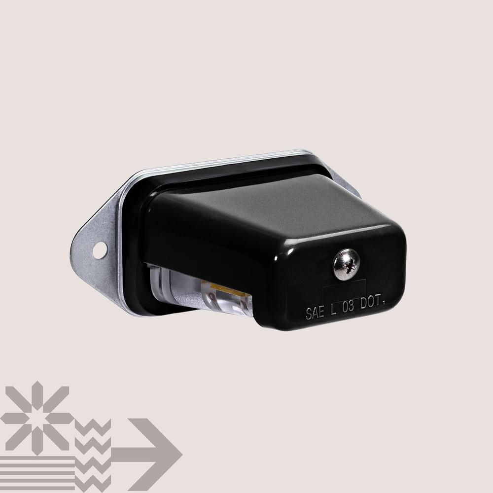 TRUE MODS Black LED License Plate Light for Boat Trailer [Surface Mount] [DOT FM