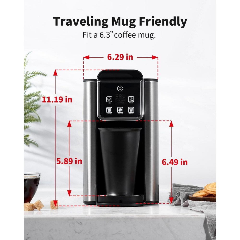 Hot & Iced Coffee Maker with Bold Setting, Single Serve Coffee Maker for K Cup