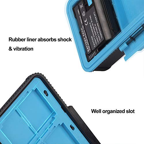 Camera Battery Memory Card Case, Memory Card Hard Protector D950-Blue Blue