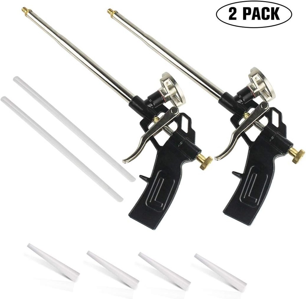 Lightweight Foam Gun with Spring Trigger Control for Precise Application, 2 Pack