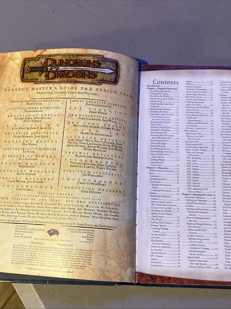 Dungeons and Dragons 3E 3rd Edition Dungeon Masters Guide