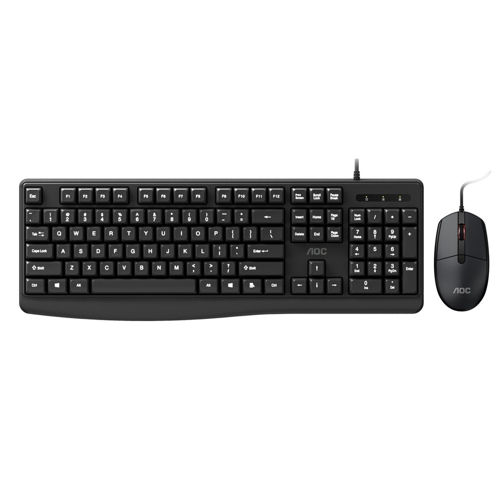 AOC Wired Keyboard Mouse Combo USB 104-Keys Office Adjust DPI Mice PC Notebook