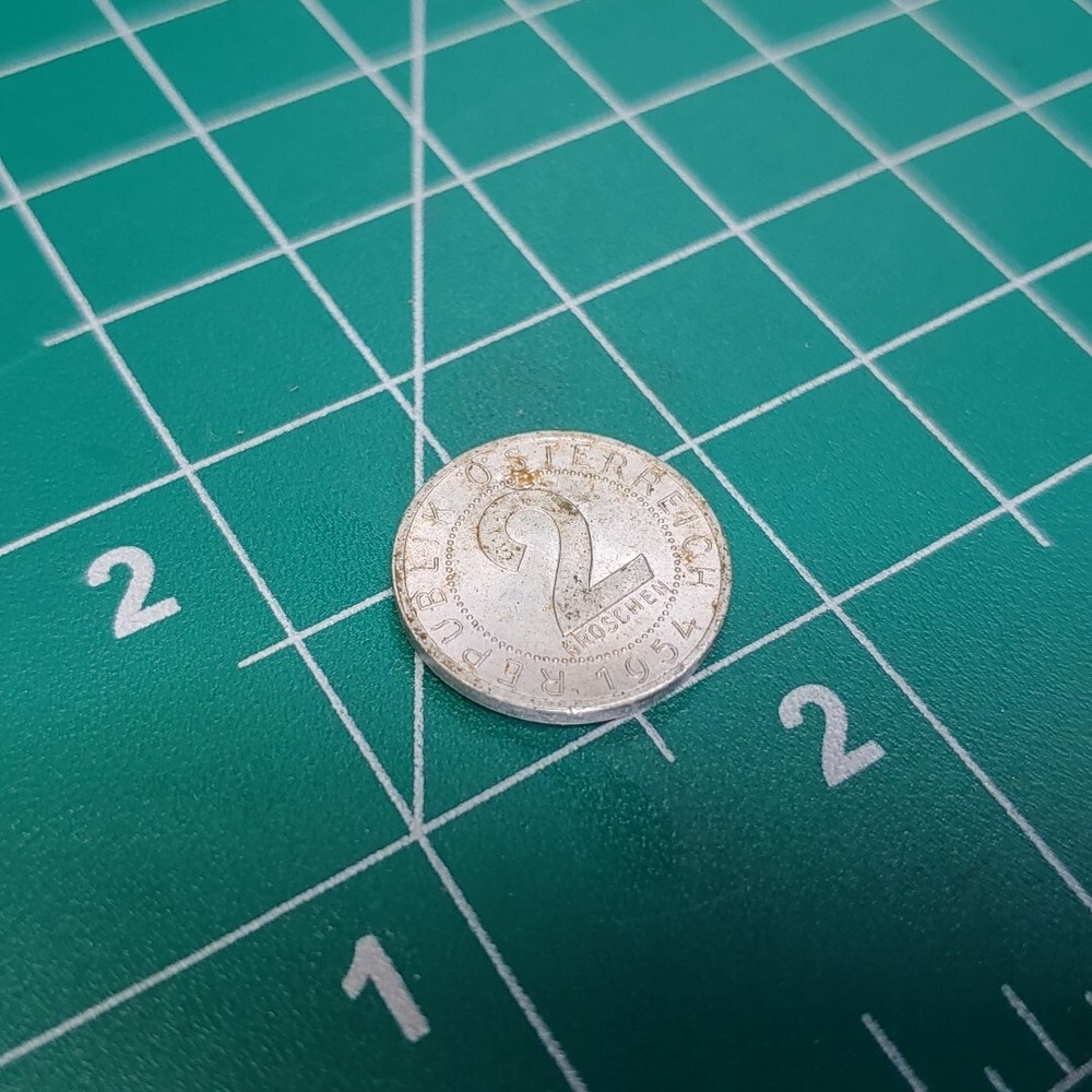 1954 AUSTRIA AUSTRIAN 2 GROSCHEN COIN