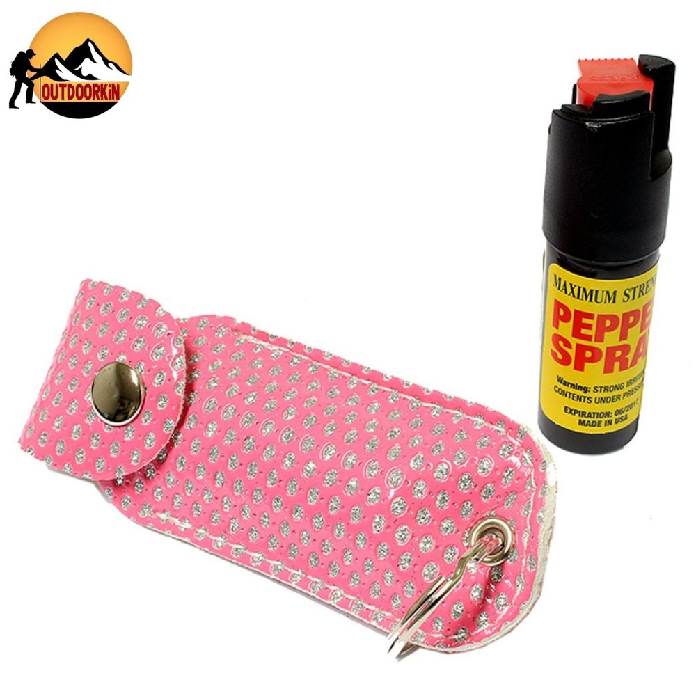 1/2 Oz Pepper Spray With Pink Case Key Chain