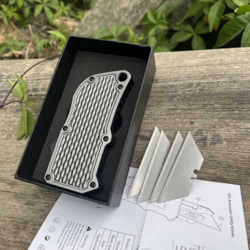 Retractable Box Cutters Utility Knife,Replaceable Blade Pocket Knife With
